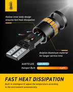 2X T10 194 LED Bulbs for Various Models