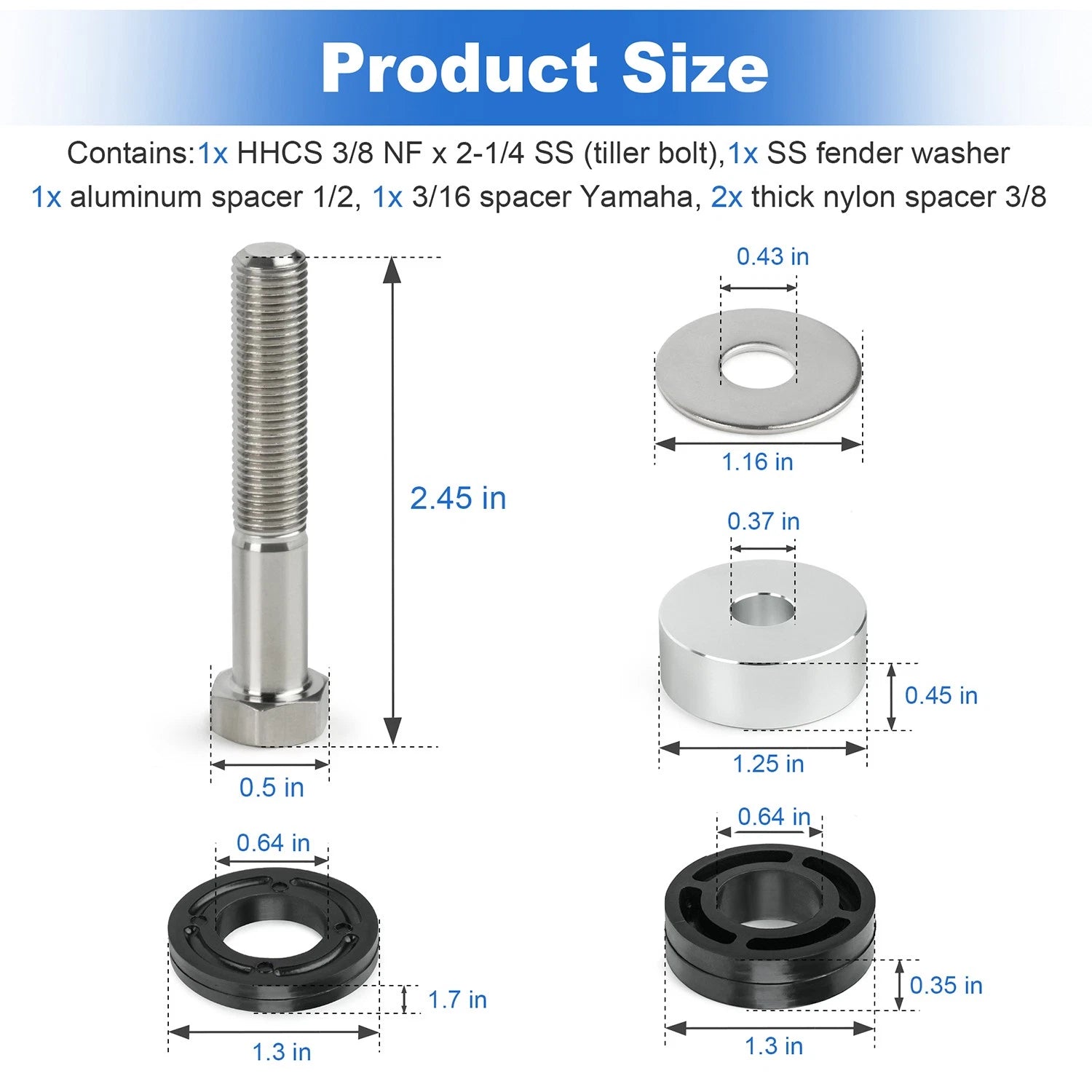 Hydraulic Steering Cylinder Spacer Kit for HO5090 (Fits HC5345-3 HC5348-3 HC5358-3)