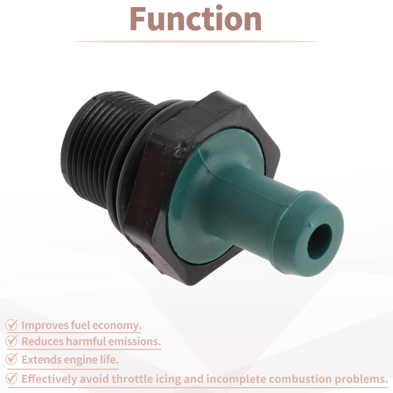 Set of 2 PCV Valves for Nissan Altima (2007–2015) 118106N202 Plastic Black Green