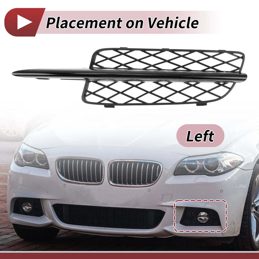 1 Pc Fog Light Grill for BMW X5 (2007–2010) No. 51117159593 Black