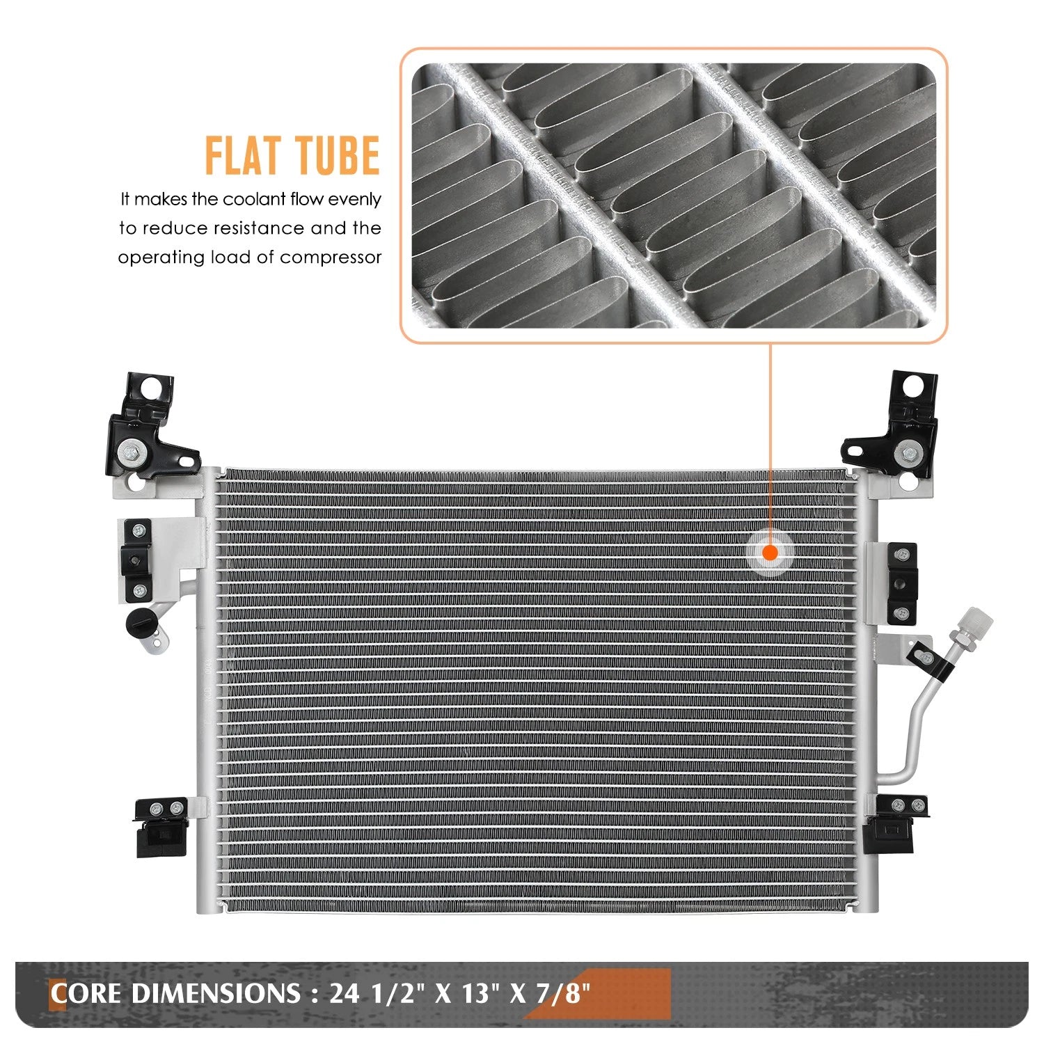 A/C Condenser for Toyota Tacoma (1995–1997) Aluminum Core Replacement
