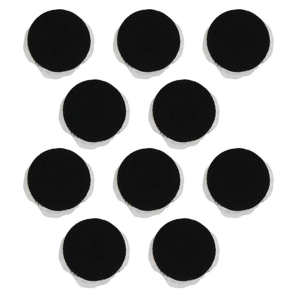 Set of 10 Natural Lambskin Wool Buffing Pads for Car Detailing