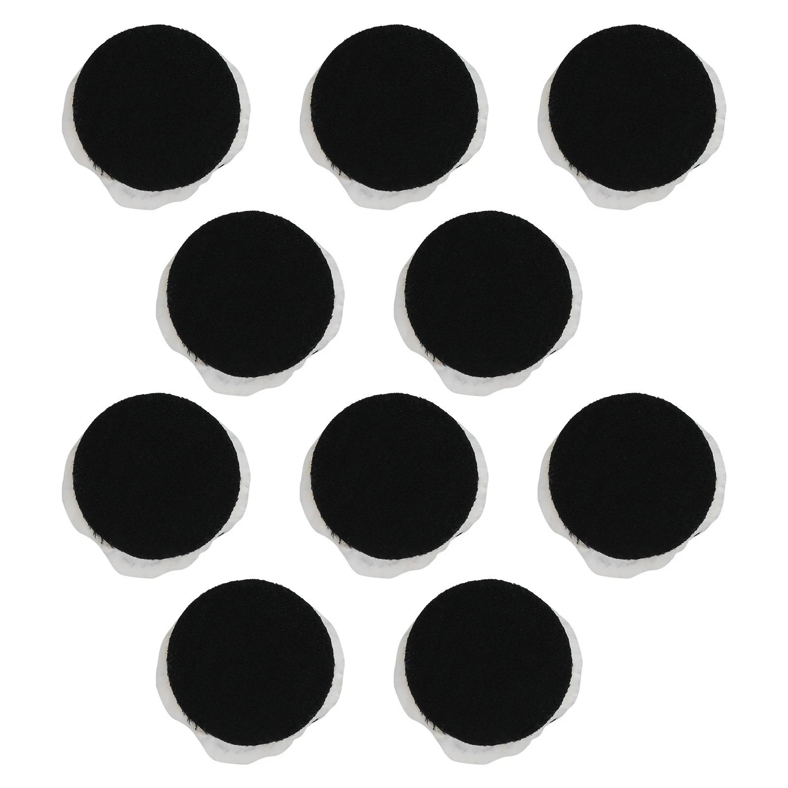 Set of 10 Natural Lambskin Wool Buffing Pads for Car Detailing