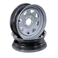 2 Free Country Trailer Tire Rims ST175/80D13 6-Ply 5 Lug x 4.5" Silver Spoke