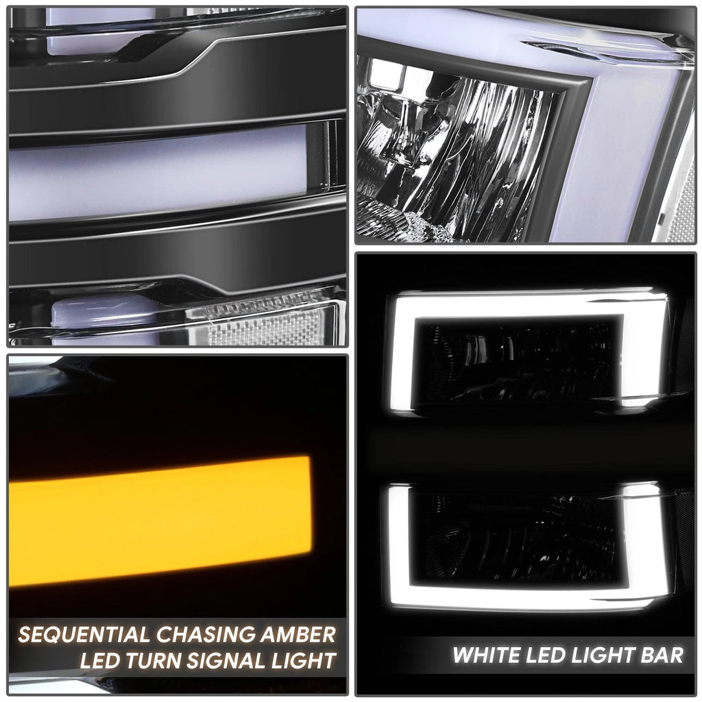 3D LED DRL Sequential Headlights for Chevrolet Silverado 1500 (2014–2015)