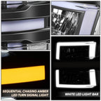 3D LED DRL Sequential Headlights for Chevrolet Silverado 1500 (2014–2015)