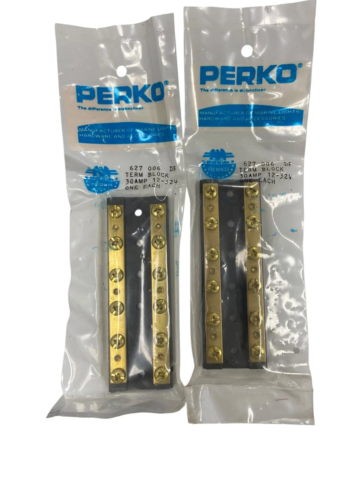 Set of 2 Perko 627-006-DP Terminal Block 6 Gang 12-32V 30Amp for Automotive