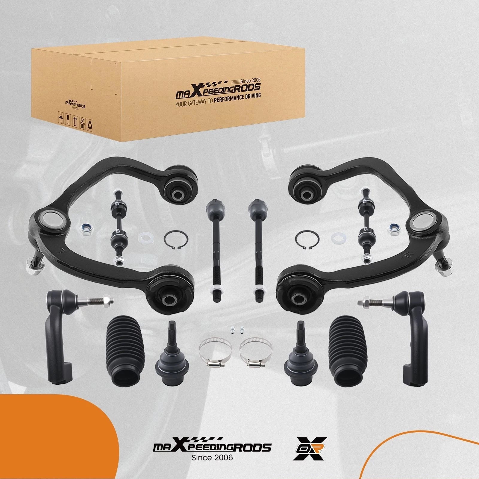 Set of 12 Front Upper Control Arms with Lower Ball Joints for F-150 (2009–2014)