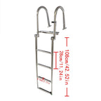 Set of 4 Stainless Steel Telescoping Boat Ladders