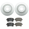Hella Rear Rotors Low-Met Disc Brake Pad Kit for Audi Q5 S4 S5 SQ5 (2018–2023)