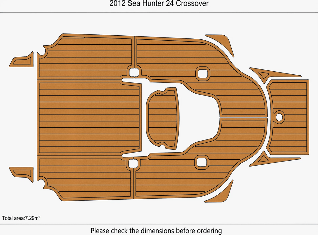 EVA Pads Flooring Mat for Sea Hunter 24 Crossover (2012)