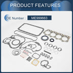 Cylinder Head Gasket Kit No.ME999663 for Mitsubishi 4D31 (FE3)