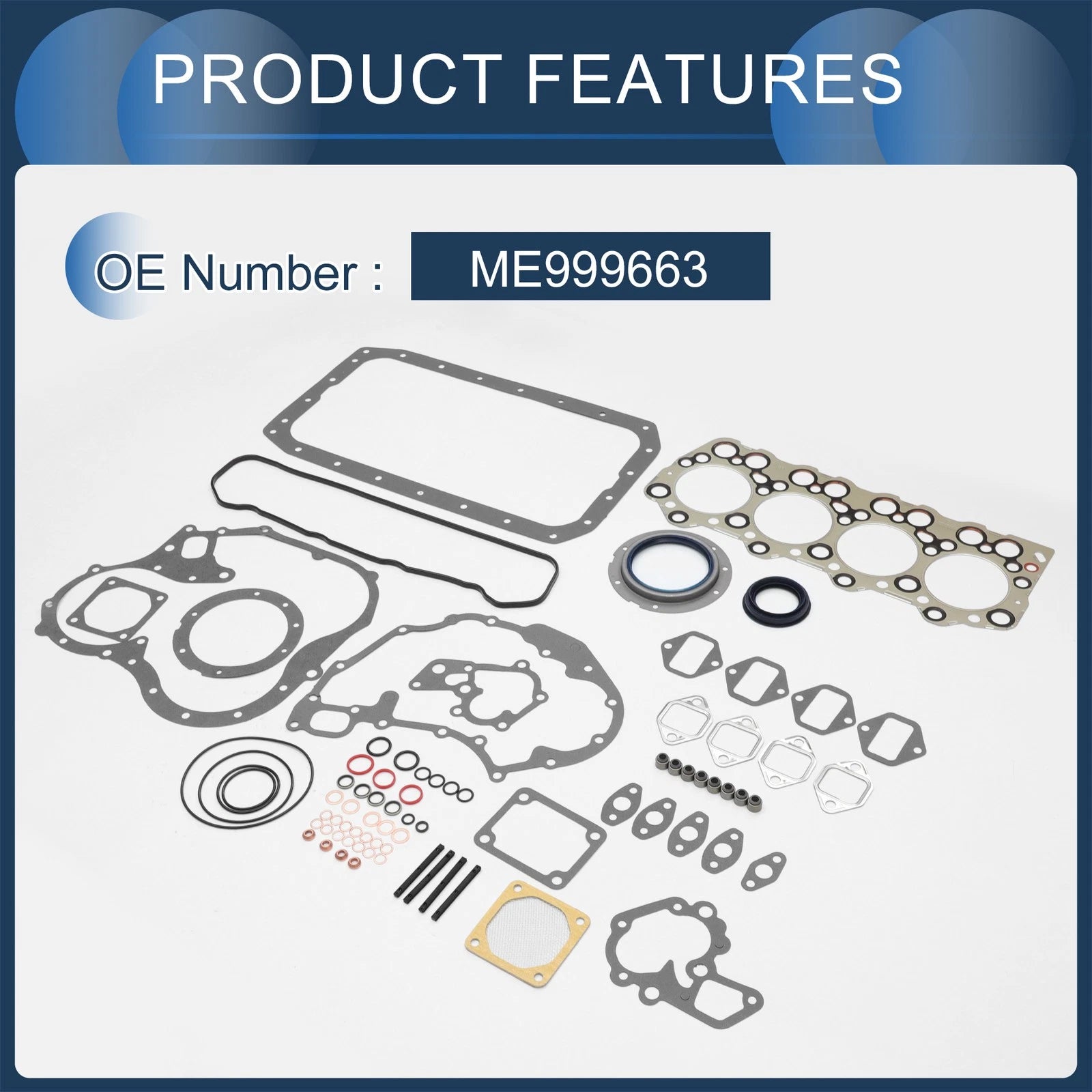 Cylinder Head Gasket Kit No.ME999663 for Mitsubishi 4D31 (FE3)