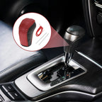 1 Pc Gear Shift Knob Cover for Hyundai Tucson (2015–2018) Black Red Faux Leather