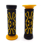 Rubber Hand Grips for Honda CBR 600 F3 F4i RR (1995–2006) - Yellow Skull