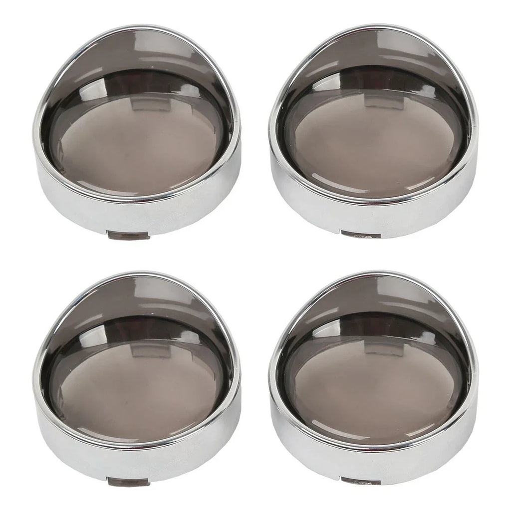 Smoke Lens Turn Signal Light Trim Ring Visors Bezels for Harley Touring Dyna