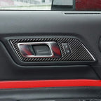Carbon Fiber Interior Door Handle Trim Cover for Ford Mustang (2015-2022)