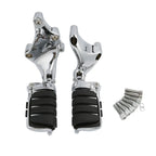 Chrome Passenger Foot Pegs Mount Bracket for Harley Sportster XL883 XL1200 (2014–2022)