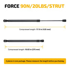 Pair of 17 Inch Gas Shock Struts for Trap Door Outdoor Bench (C16-15645)