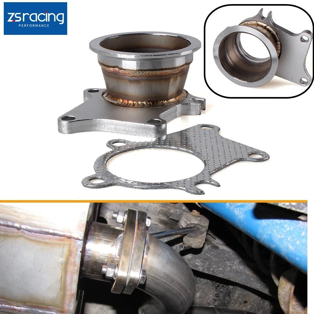 Turbo Exhaust Down Pipe for T3 T4 (5 Bolt Flange to 3 Inch 76mm V-Band)