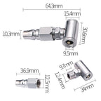 Tire Inflator Nozzle for Car and Motorcycle (Double Head Metal Tool)