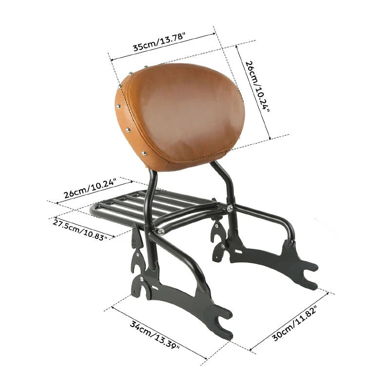 Set of 2 Backrest Sissy Bar Rack Mount Spools for Indian Chieftain (2016–2022)