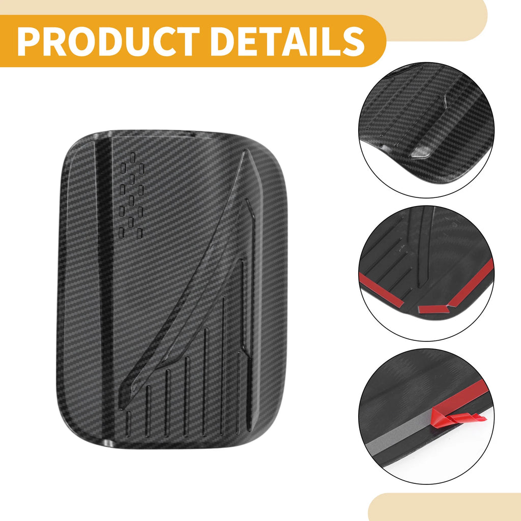 Fuel Tank Door Cap for Toyota Camry (2024–2025) Carbon Fiber Black