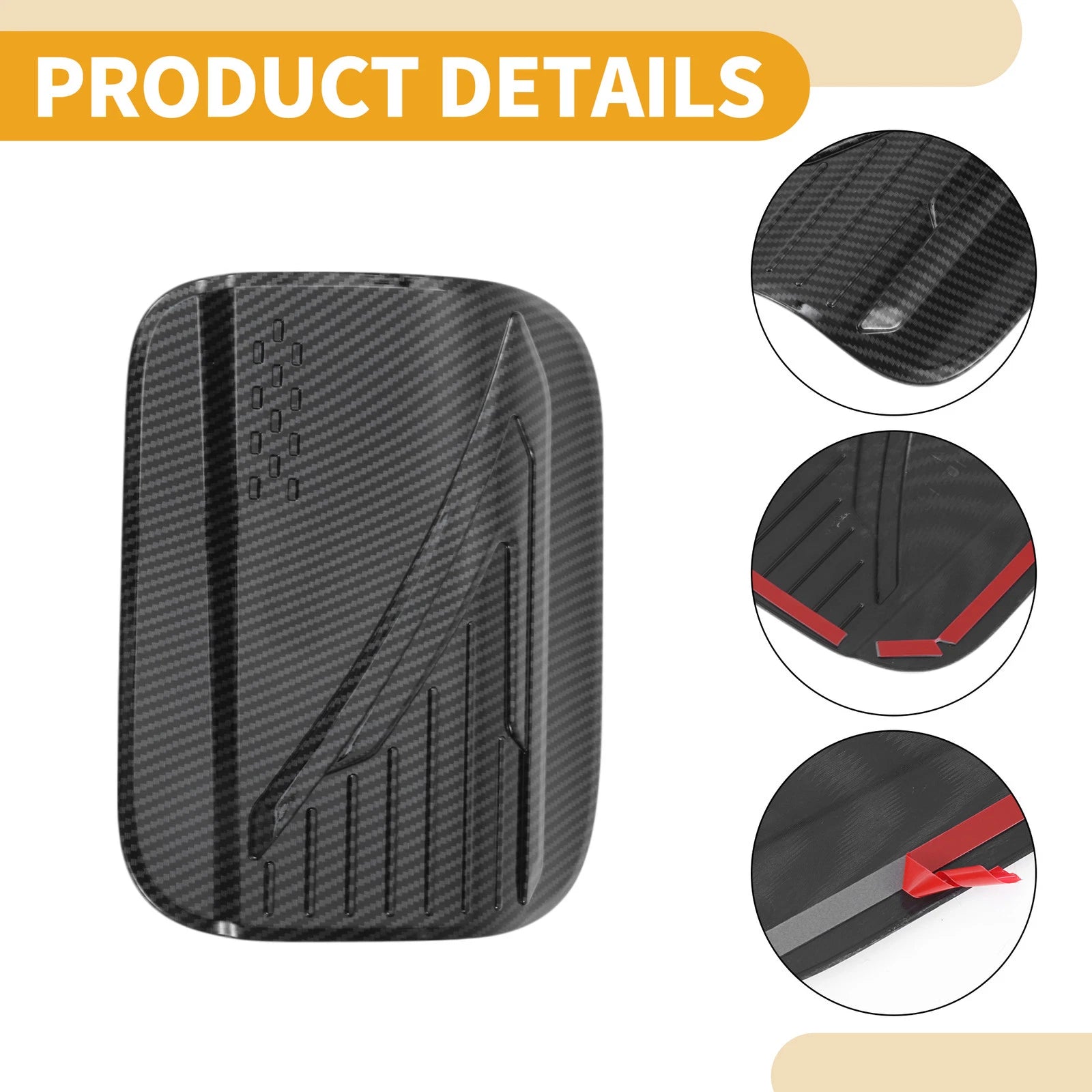 Fuel Tank Door Cap for Toyota Camry (2024–2025) Carbon Fiber Black