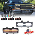 2X Chrome Switchback LED DRL Signal Lights for Chevy GMC Van Jimmy 