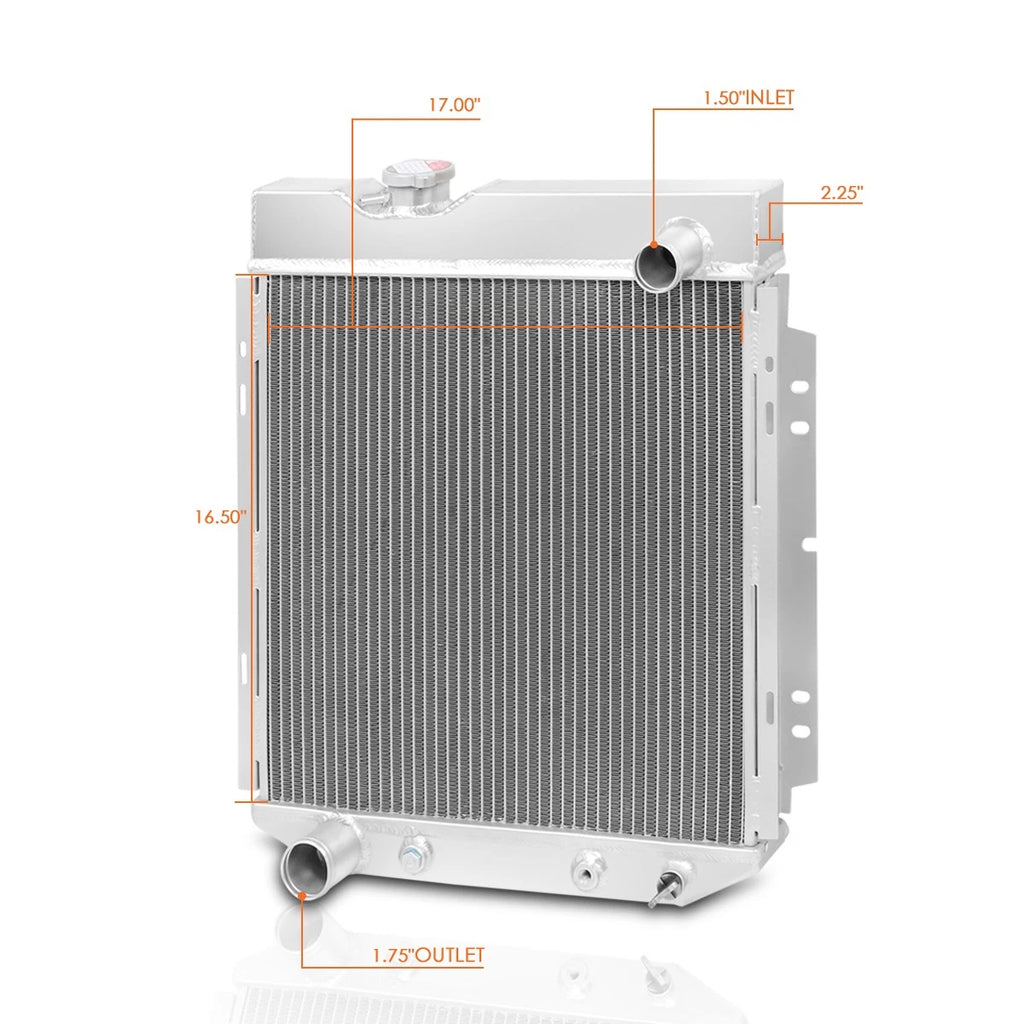 3-Row Aluminum Cooling Radiator for Ford Mustang 1965-1966, Mercury Comet 1964-1965