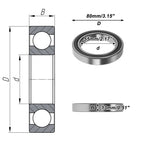 Deep Groove Ball Bearing 55x80x13mm for Various Models (6911VV)
