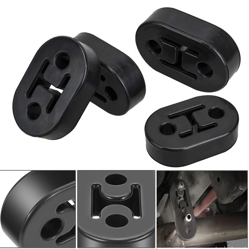 Set of 4 Rubber Exhaust Tail Pipe Mount Bracket Hanger Bushing Insulator