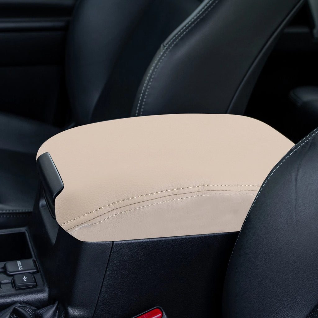 Center Console Cover for Toyota Prado (2010–2019) Armrest Pad Faux Leather Beige