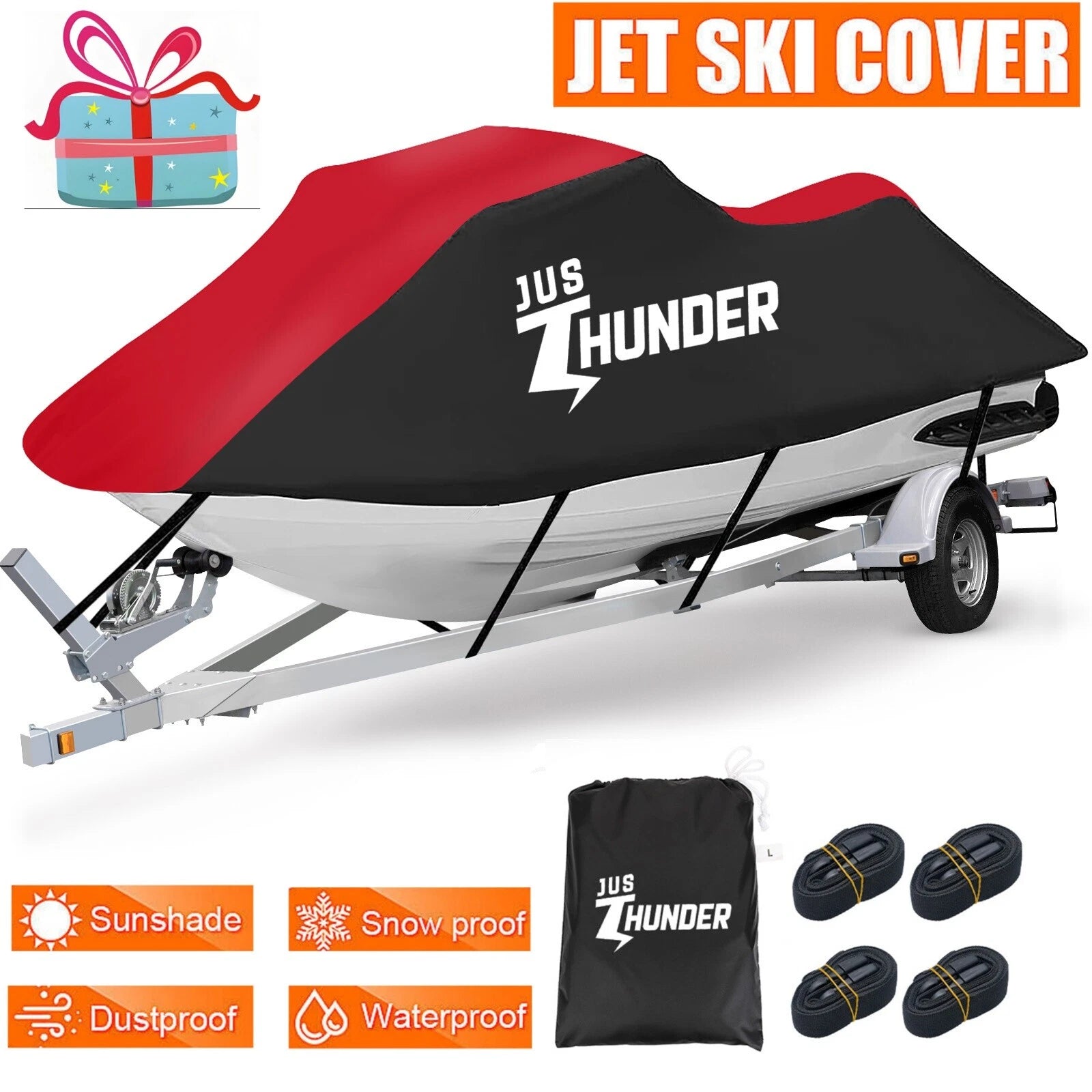 Jet Ski Cover for Yamaha WaveRunner FX HO, Sea-Doo Wake Pro 230 (UV, Waterproof)
