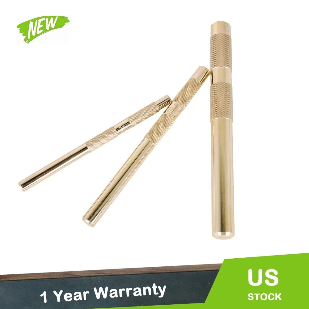 3 Pcs Brass Drift Punch Set 3/8" 1/2" 3/4" Replace 61360 for Automotive Repairs