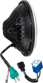 7-inch LED Headlight 90W Chrome for V-Twin Motorcycles (3500/2400)