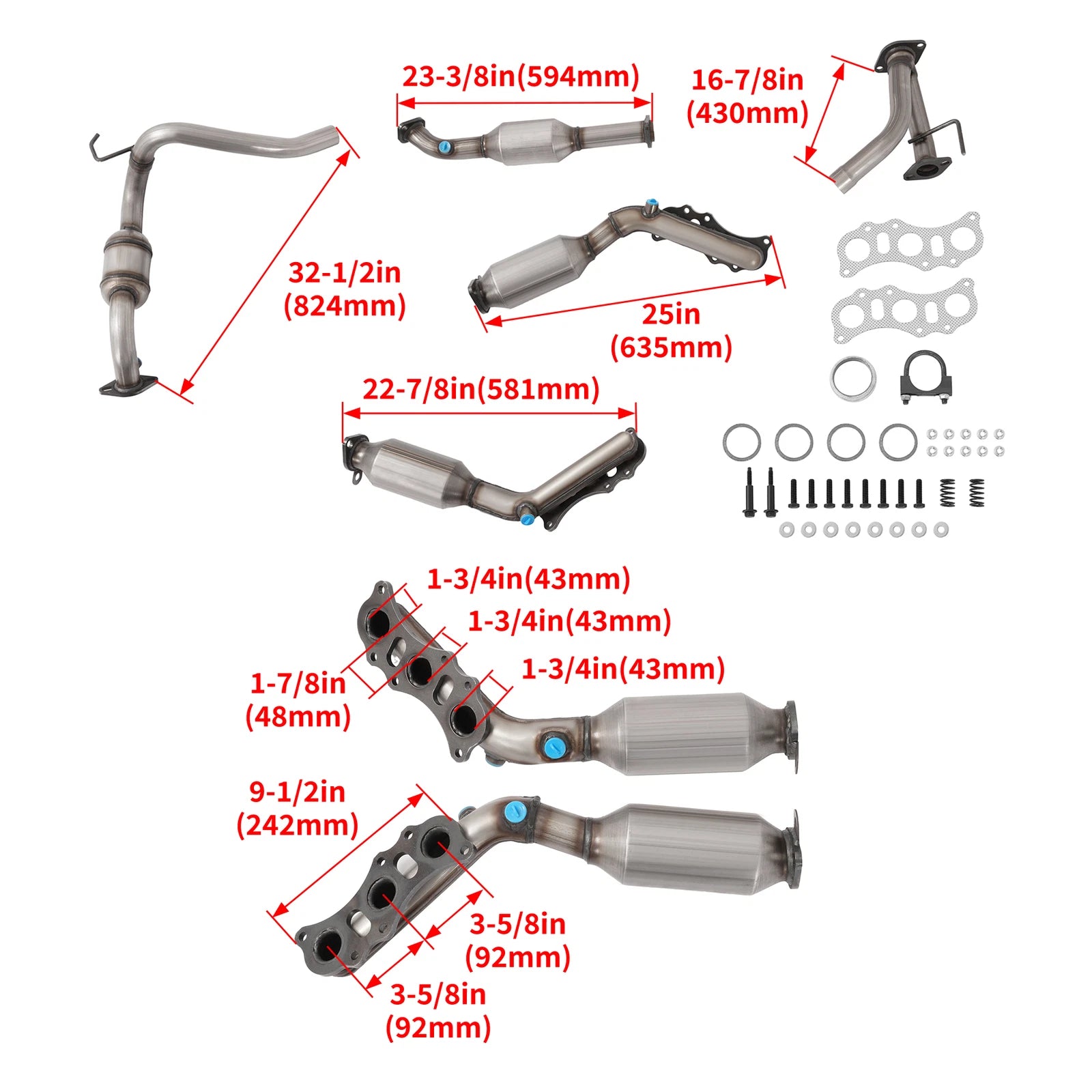 Exhaust Catalytic Converter for Toyota Tacoma V6 4.0L AWD (2005–2011)