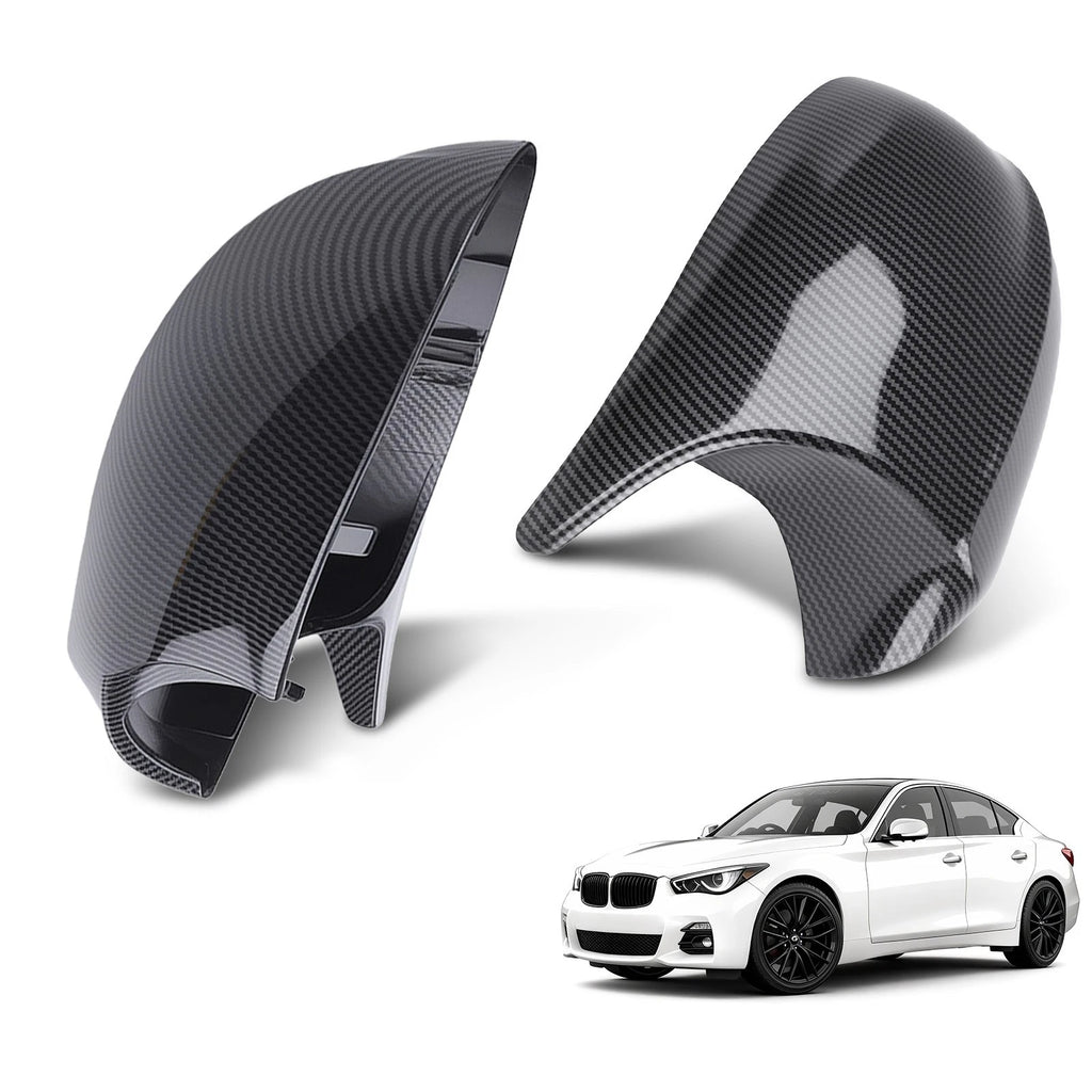 Carbon Style Side Mirror Cover Caps for BMW E90 E91 E92 E93 (2008–2013)