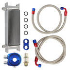 13 Row AN10 Oil Cooler + Filter Relocation Kit for Toyota (Universal)