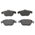 Set of 4 Hella Rear Low-Met Disc Brake Pads for Mercedes W204 C207 W212 (2012–2017)
