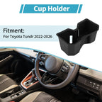 Center Console Cup Holder Organizer for Toyota Tundra (2022–2026) ABS Black