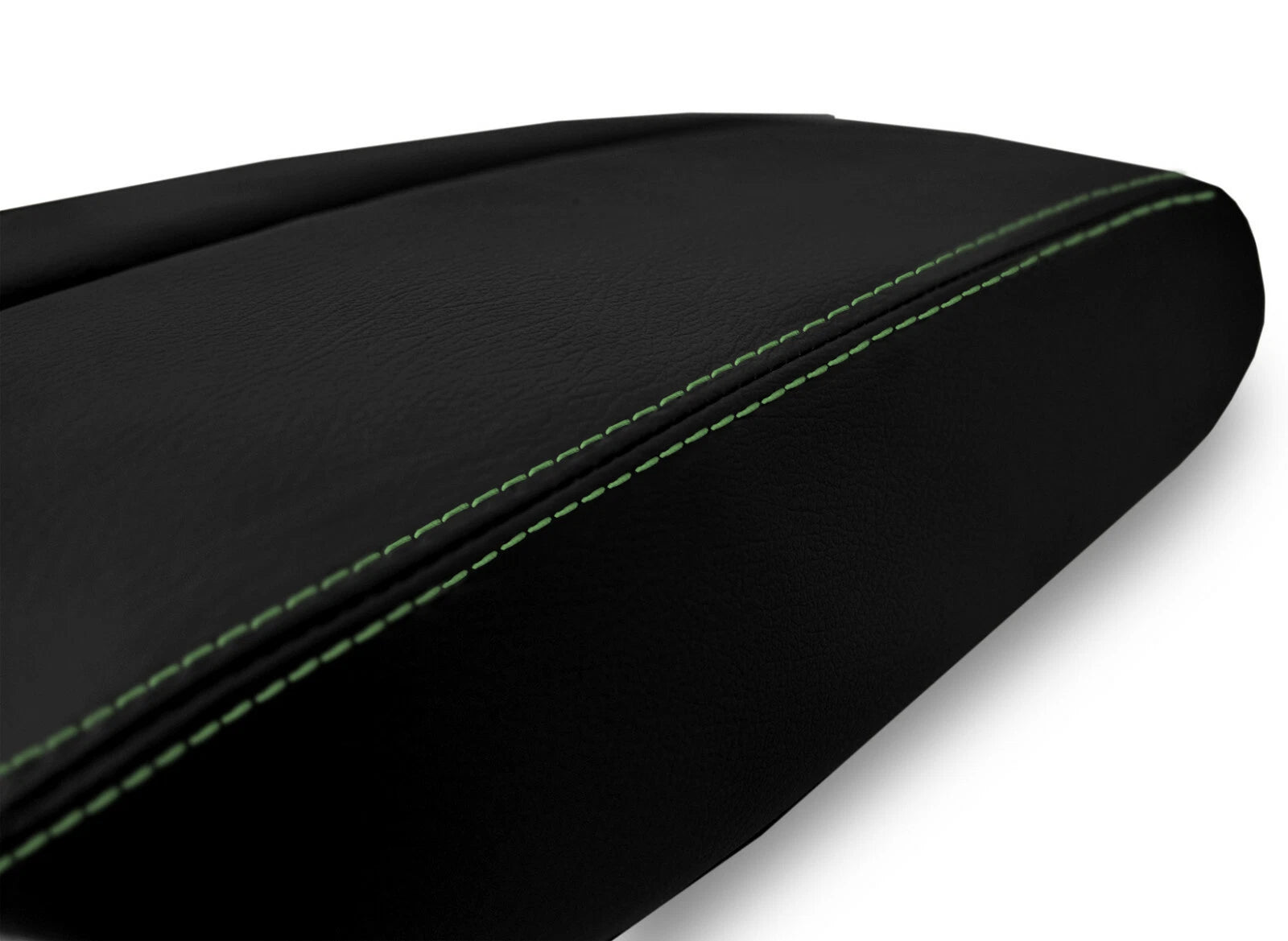 Armrest Cover for Audi A8 (2011–2017) Leather Black Green Stitch