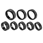 7pcs AC Switch Knob Cover Trim for Ford F-150 (2021–2022) Black Aluminum Alloy