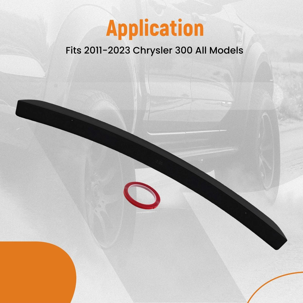 Custom Deck Spoiler for Chrysler 300 (2011–2023) Black ABS Painted Wing