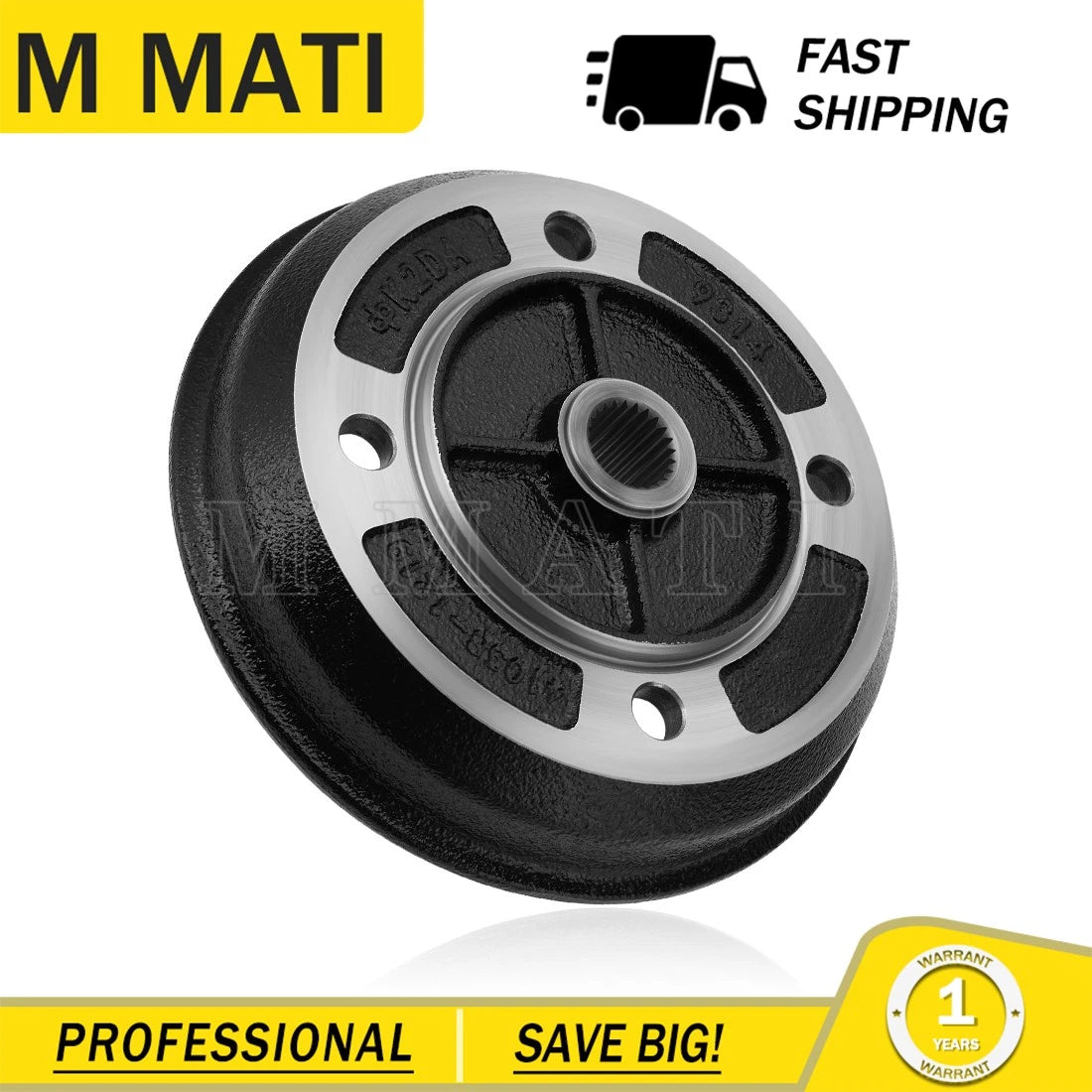 Rear Brake Drum 41038-1226/92150-1366 for Kawasaki Mule 2500/2510 (1998–2005)