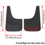 Set of 4 Mud Guards Splash Flaps for Chevy Silverado 1500 2500 3500 (2001–2014)