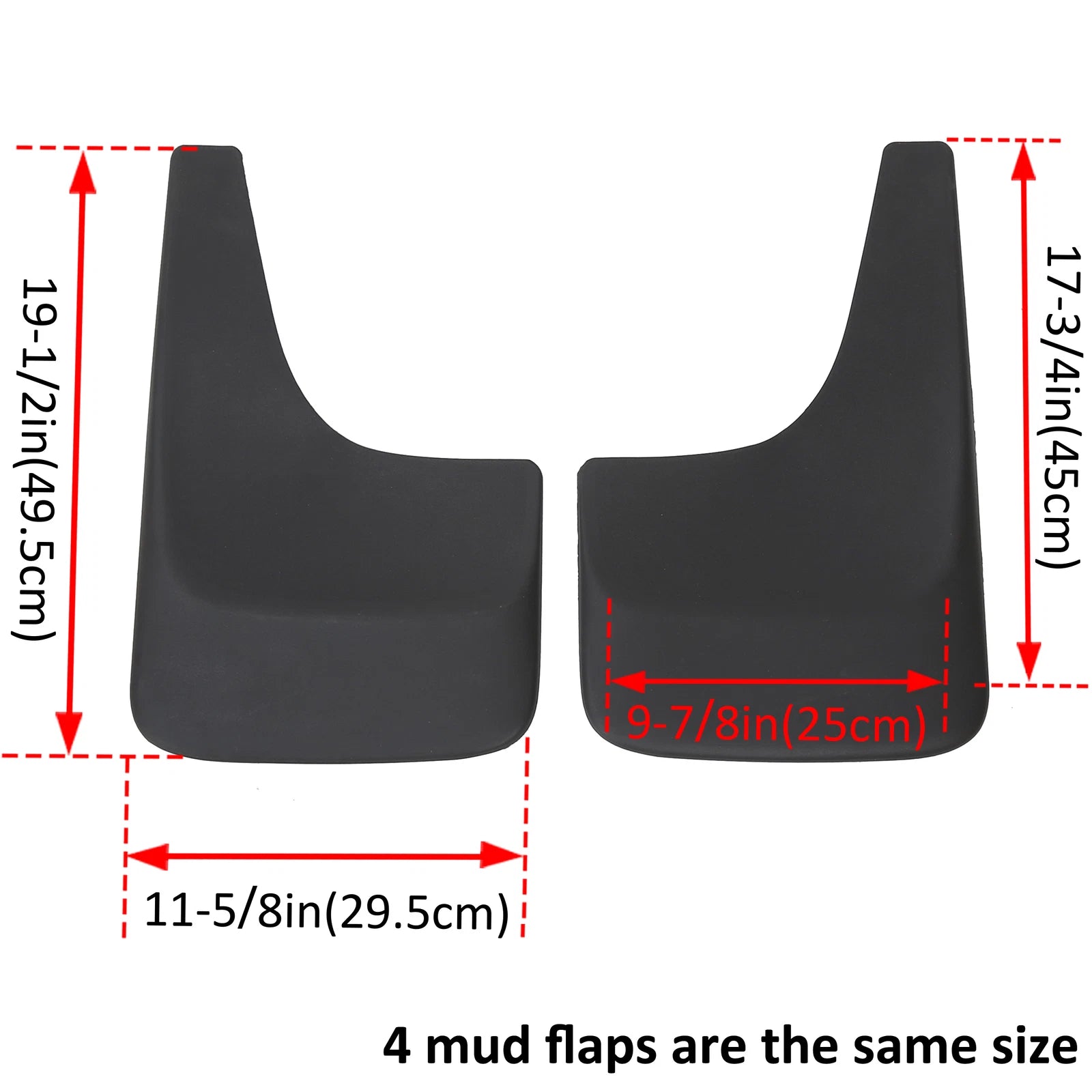 Set of 4 Mud Guards Splash Flaps for Chevy Silverado 1500 2500 3500 (2001–2014)