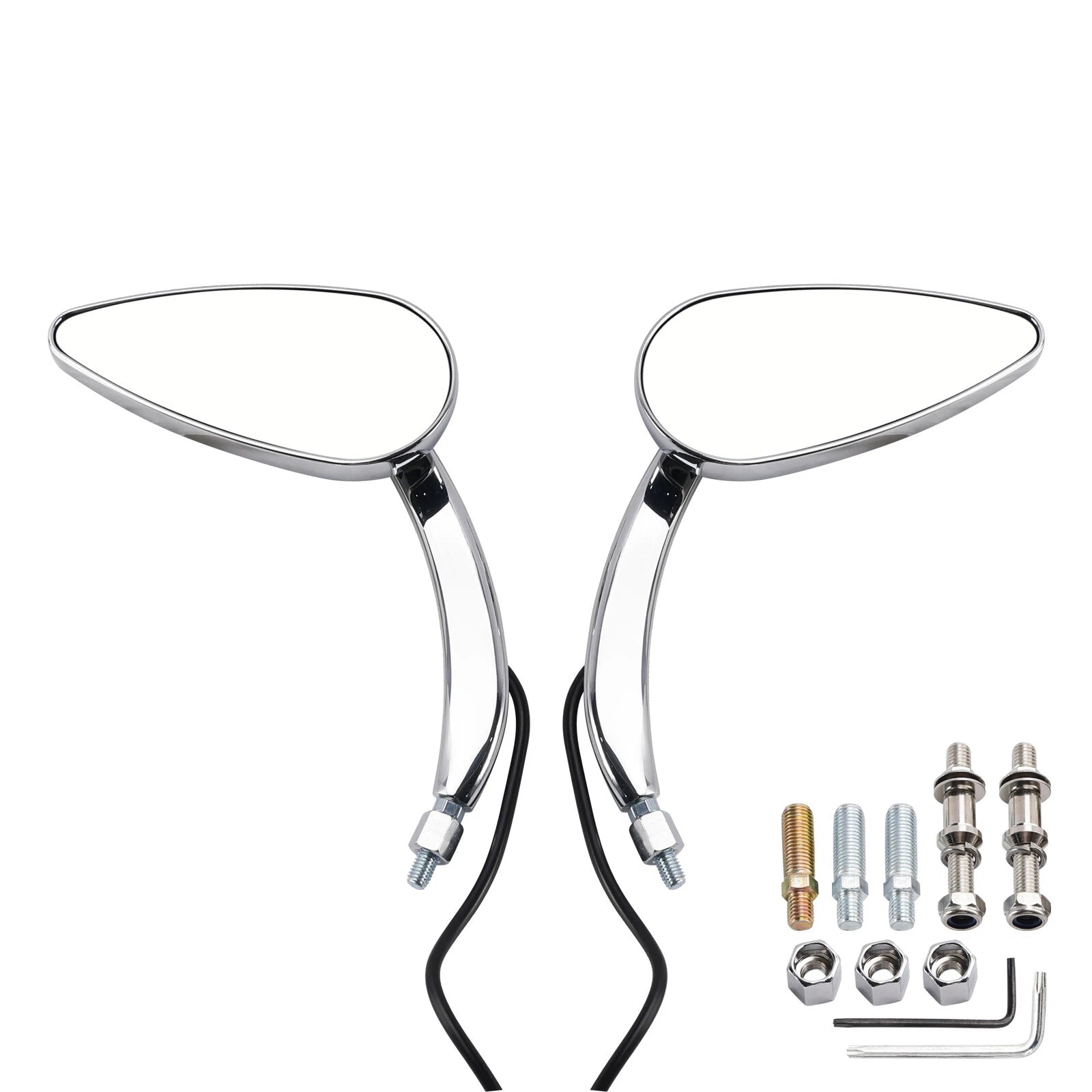Chrome LED Turn Signal Mirrors for Harley Sportster XL 1200 883 (1990–Up)