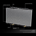 Aluminum Core Radiator for Honda Civic CSX 1.3L 1.8L (2006–2011) DPI 2923