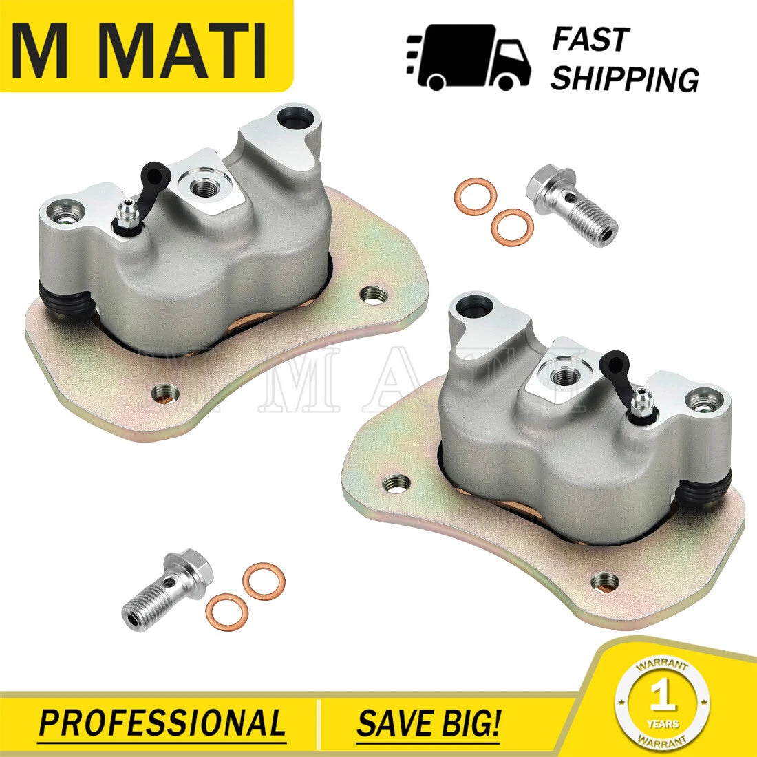 Rear Brake Caliper W/Pads for Polaris UTV RZR PRO XP (2020–2025) 1913256 1913257